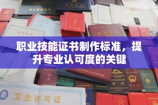 金山屯职业技能证书制作标准，提升专业认可度的关键